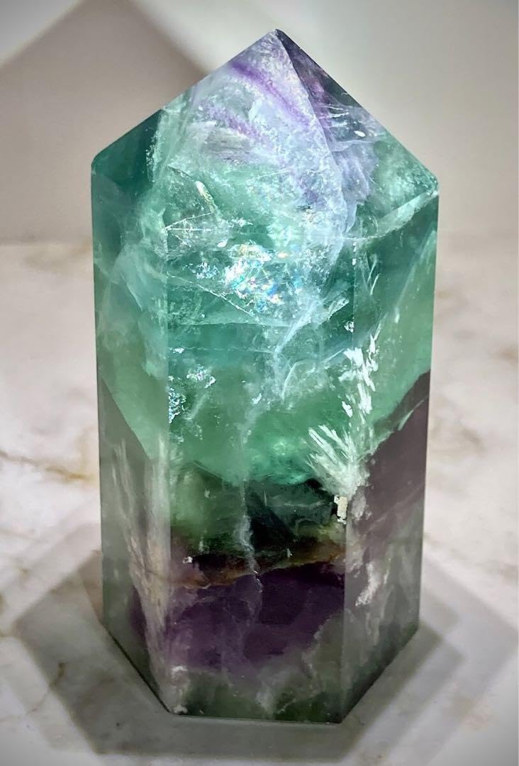 エンジェルフェザー✿*:・　万華鏡　フローライト　マルチカラー　蛍石　ポイント Amazon.co.jp: エンジェルフェザー*: 万華鏡 フローライト